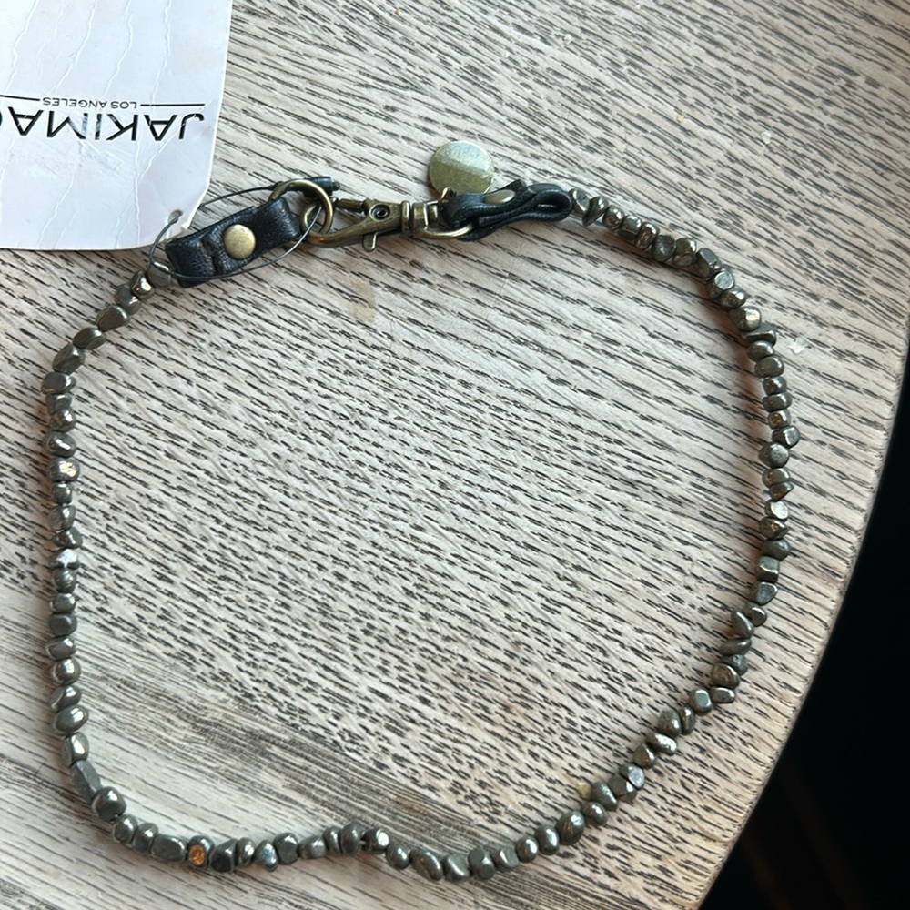 NWT Jakimac Bronze Stone Beaded Choker‎ Necklace
